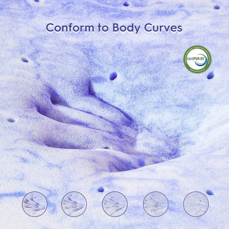 Cooling Gel-Infused Memory Foam Mattress Topper 2-Inch - Omega Lifestyles