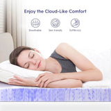 Cooling Gel-Infused Memory Foam Mattress Topper 2-Inch - Omega Lifestyles