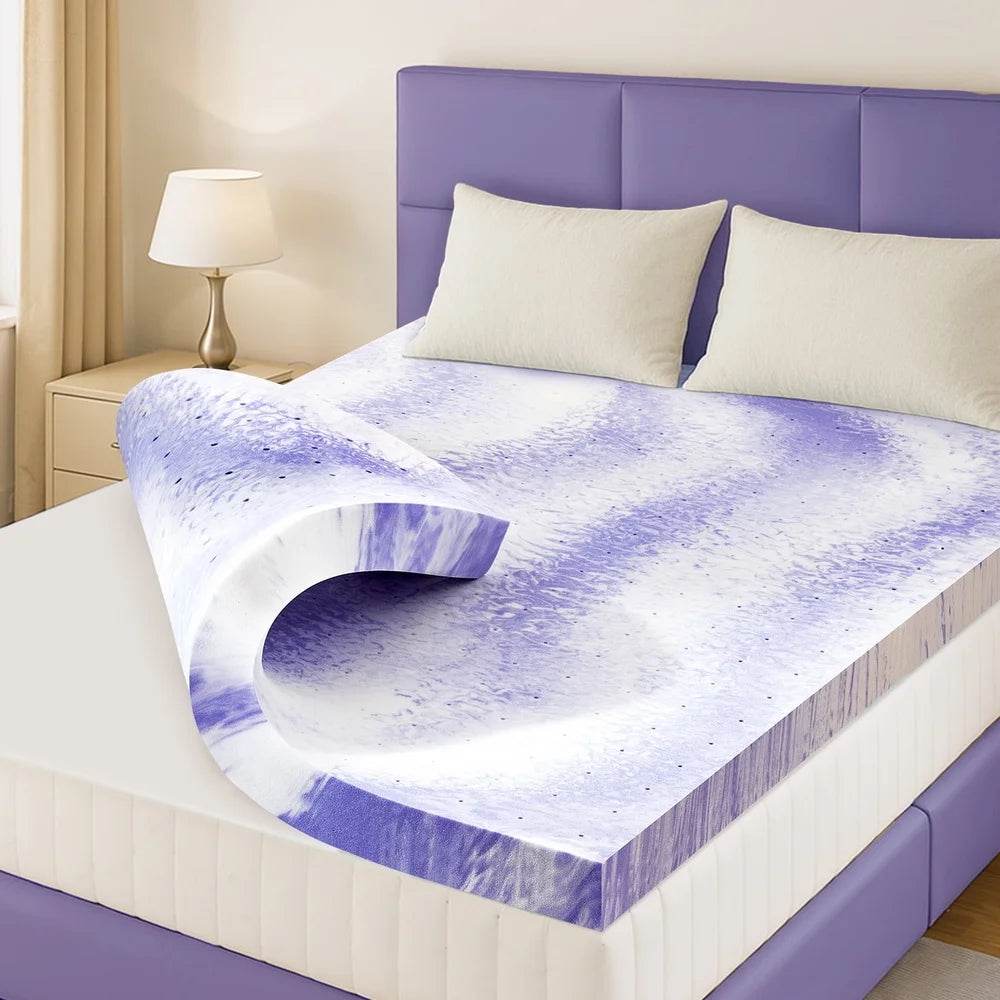 Cooling Gel-Infused Memory Foam Mattress Topper 2-Inch - Omega Lifestyles