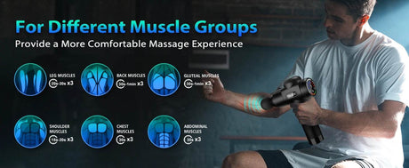Deep Tissue Percussion Massage Gun with 10 Heads - Omega Lifestyles