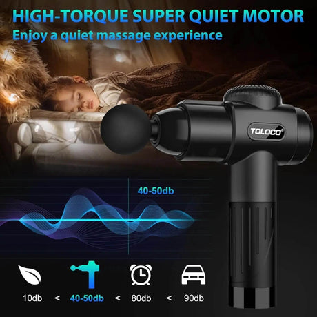 Deep Tissue Percussion Massage Gun with 10 Heads - Omega Lifestyles