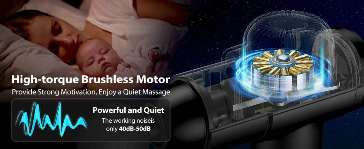 Deep Tissue Percussion Massage Gun with 10 Heads - Omega Lifestyles