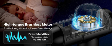 Deep Tissue Percussion Massage Gun with 10 Heads - Omega Lifestyles