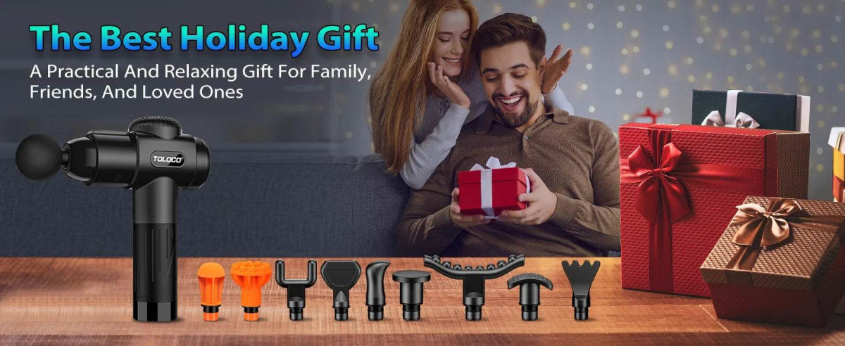 Deep Tissue Percussion Massage Gun with 10 Heads - Omega Lifestyles