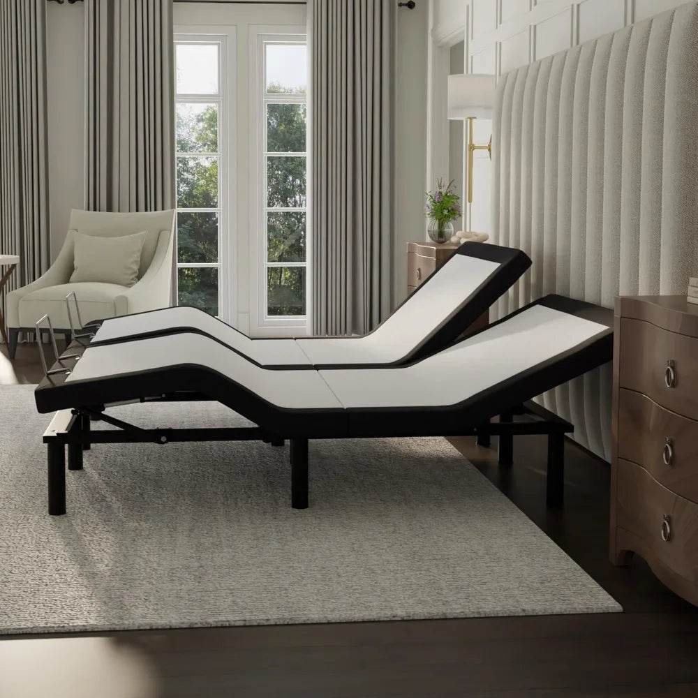 King Adjustable Bed Base with Massage and Anti-Snore Features - Omega Lifestyles