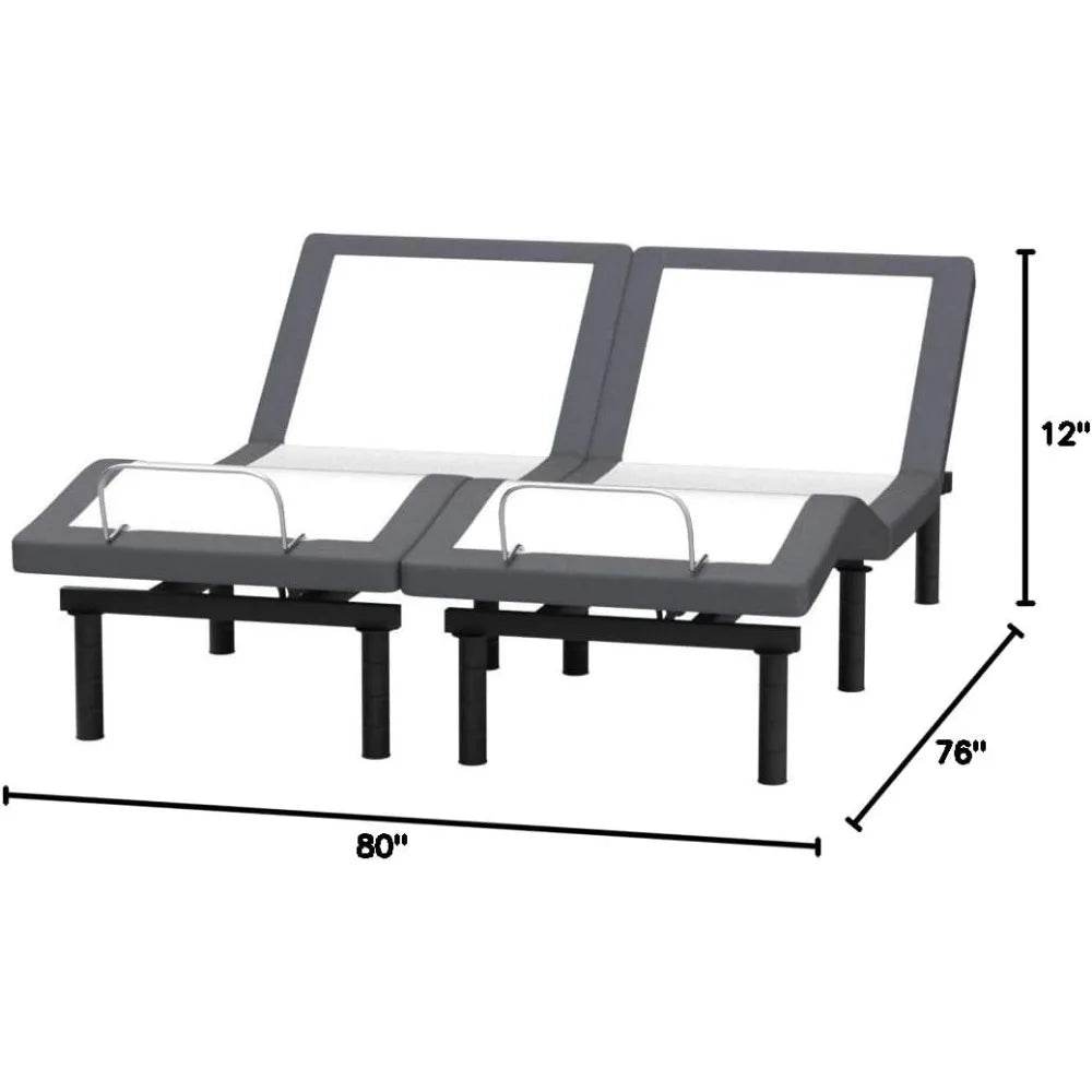 King Adjustable Bed Base with Massage and Anti-Snore Features - Omega Lifestyles