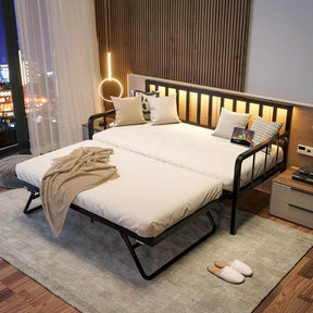 Metal Twin Daybed With Pop-Up Trundle Charging Station - Omega Lifestyles