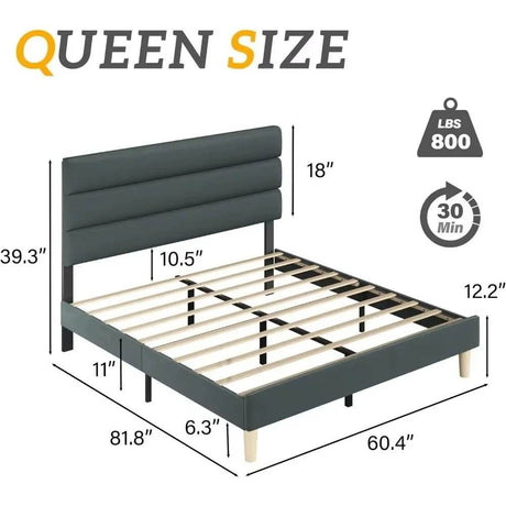 Modern Velvet Upholstered Metal Bed Frame With Headboard - Omega Lifestyles