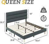 Modern Velvet Upholstered Metal Bed Frame With Headboard - Omega Lifestyles