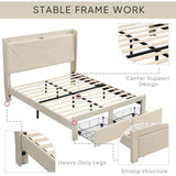 Upholstered Modern Platform Bed Frame With Storage - Omega Lifestyles