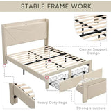Upholstered Modern Platform Bed Frame With Storage - Omega Lifestyles