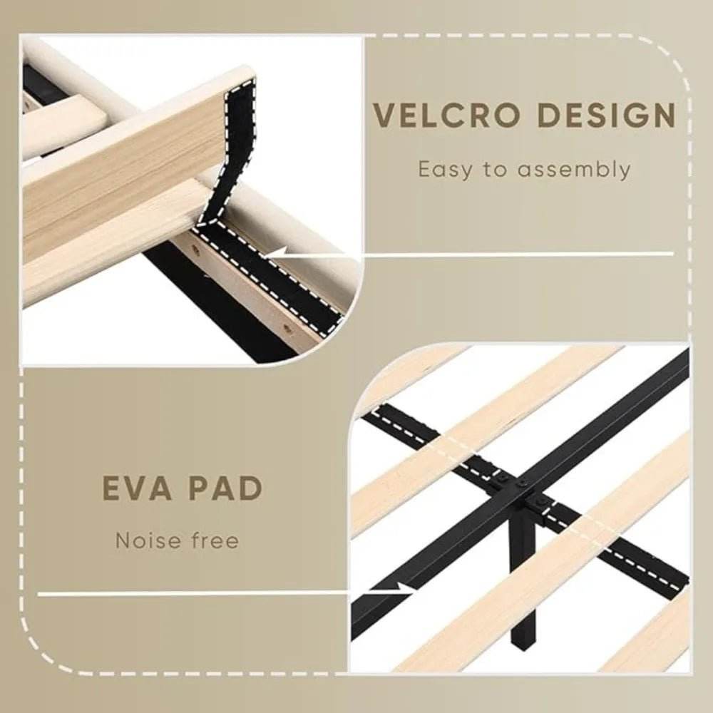 Upholstered Modern Platform Bed Frame With Storage - Omega Lifestyles