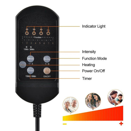 Vibrating Electric Full Body Portable Massage Cushion - Sleep Galleria