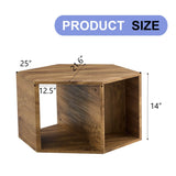 Hexagonal MDF Storage Coffee Table With Pattern - Omega Lifestyles