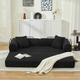 Corduroy Folding Sofa Bed With Foam Spring Mattress - Omega Lifestyles