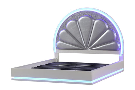 Queen Contemporary LED Wooden Bed Frame - Omega Lifestyles