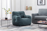 Soft Teddy Fabric Tufted Foam Bean Bag Chair Green - Omega Lifestyles