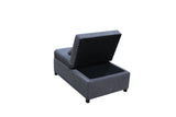 Multifunctional Folding Ottoman Sofa Bed Dark Gray - Omega Lifestyles