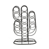 Modern Industrial Black Metal Cactus Tabletop Wine Rack - Omega Lifestyles