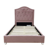 Twin Pink Fabric Upholstered Bed Frame - Omega Lifestyles