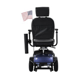 Outdoor Compact Blue 4-Wheel Mobility Scooter With USB Charger - Omega Lifestyles