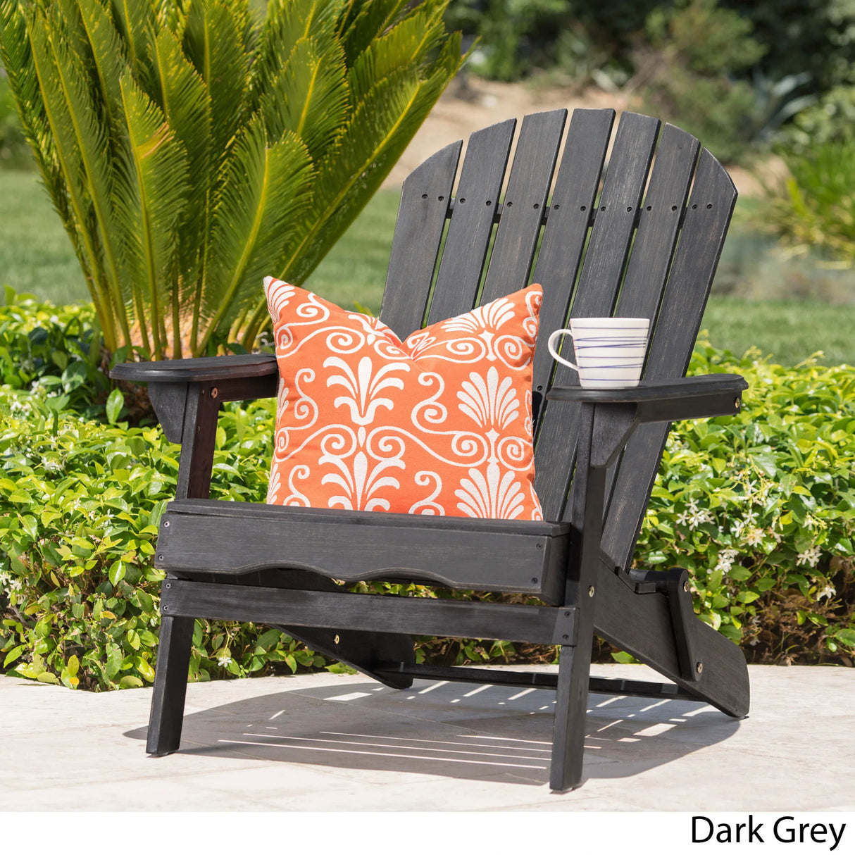 Acacia Wood Foldable Rustic Outdoor Adirondack Chair - Omega Lifestyles