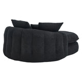 Oversized Chenille Memory Foam Bean Bag Sofa With Pillows - Omega Lifestyles