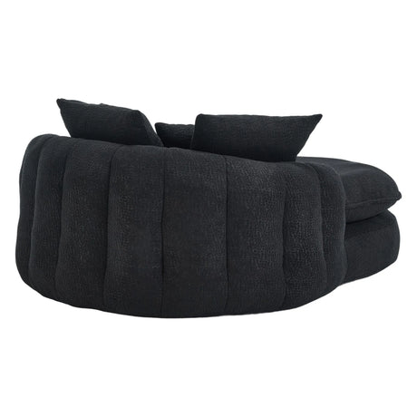 Oversized Chenille Memory Foam Bean Bag Sofa With Pillows - Omega Lifestyles