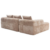 Chenille Modular 3-Seat Sectional Sofa With Side Pockets - Omega Lifestyles