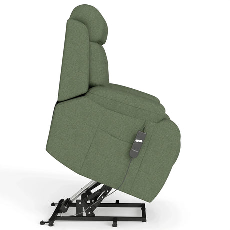 Power Lift Recliner Medium-Soft Snowflake Velvet Chair - Omega Lifestyles