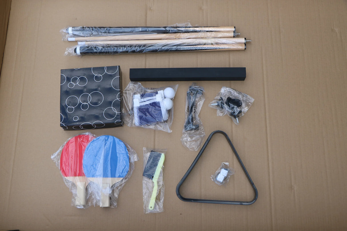 3-In-1 Multifunctional Pool Billiard Table With Tennis - Omega Lifestyles