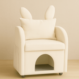 Beige Bunny-Ear Pet Furniture Chair With Hideaway - Omega Lifestyles