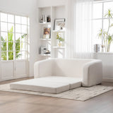 Convertible Chenille Foam Loveseat Sofa Bed With Pillows - Omega Lifestyles