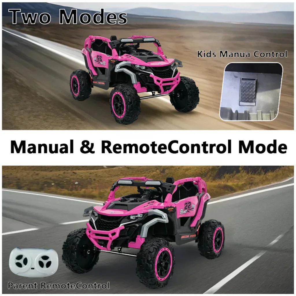 12V Remote Control Kids Ride On 2-Seater UTV Car - Omega Lifestyles