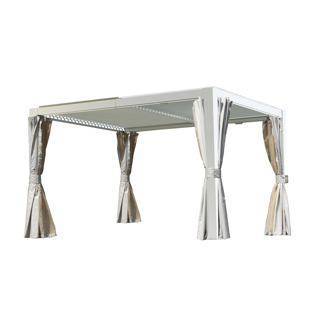 10x12 Inch Aluminum Outdoor Louvered Pergola With Adjustable Louvers