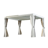 10x12 Inch Aluminum Outdoor Louvered Pergola With Adjustable Louvers