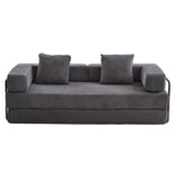 Convertible Corduroy Memory Foam Floor Sofa Bed