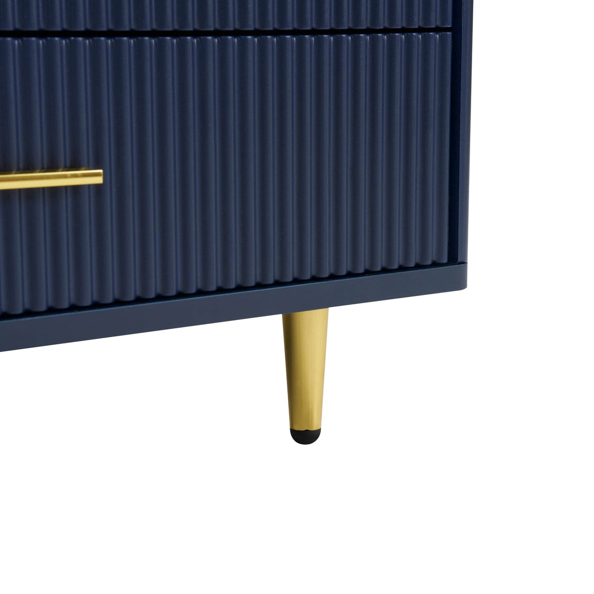 Modern Navy Blue MDF Coffee Table With Drawers Lighting - Sleep Galleria