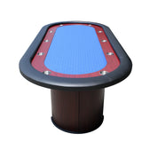 Modern 96-Inch Wood Poker Table With Cup Holders - Omega Lifestyles