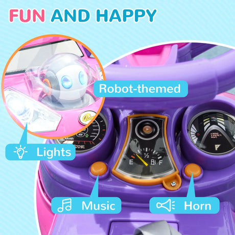 3-in-1 Toddler Push Car With Canopy Music Horn - Omega Lifestyles