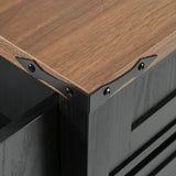 Farmhouse Kitchen Island Rolling Cart With Power Outlet - Omega Lifestyles