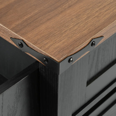 Farmhouse Kitchen Island Rolling Cart With Power Outlet - Omega Lifestyles