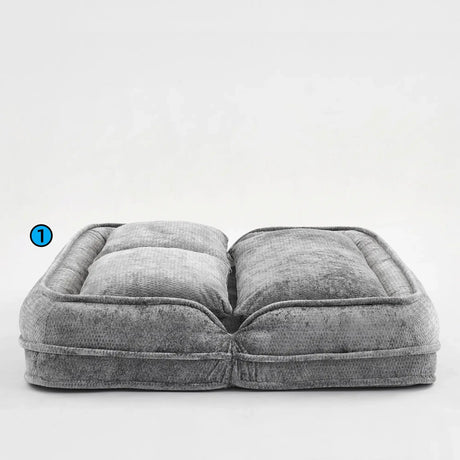 Medium-Soft Adjustable Loveseat Lazy Sofa With Chenille Upholstery - Omega Lifestyles