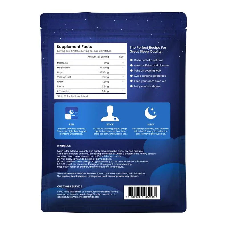 All-Natural Herbal Sleep Aid Patches With Melatonin - Omega Lifestyles