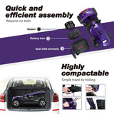 Outdoor Compact Purple Mobility Scooter With USB Charger Port - Omega Lifestyles