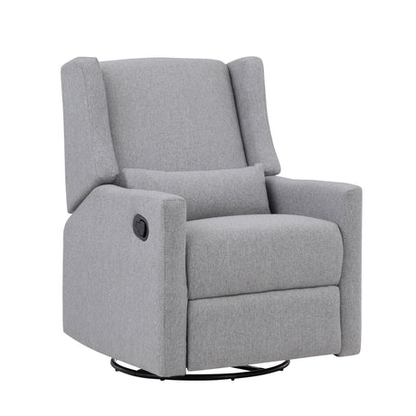 Pronto Grey Polyester Swivel Glider Recliner Chair - Omega Lifestyles