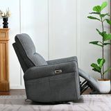 Power Swivel Rocker Recliner Chair With USB Ports - Omega Lifestyles
