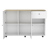 2-Piece Kitchen Island Cart And Pantry Cabinet Set - Omega Lifestyles