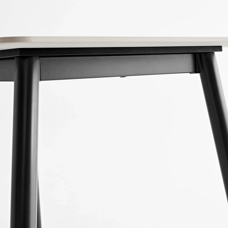 Modern Rectangular Ceramic Top Dining Table With Metal Base - Omega Lifestyles