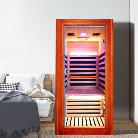Wooden Infrared Sauna Room With Bluetooth Speakers - Omega Lifestyles